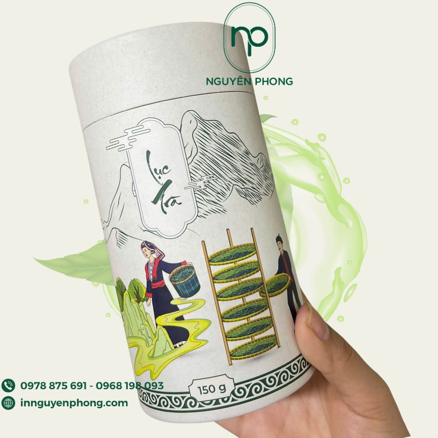 Hộp trụ đựng trà